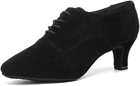 Hipposeus Latino plesne cipele za žene sa zatvorenim prstima čipka sa ballom Latin Salsa Tango Dance
