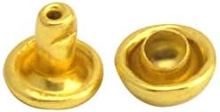Wuuycoky Zlatni dvostruki kapa za zakovice za zakovice metalni kape 5 mm i post 5 mm pakovanje od 300 setova