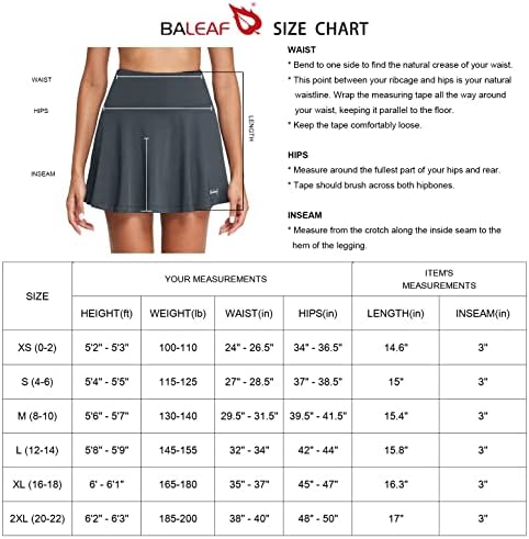 Baleafe ženske suknje za tenis Athletic Golf Skorts suknje sa džepovima za kratke hlače za trčanje sportskih