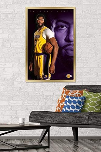 Trendovi Međunarodni NBA Los Angeles Lakers - Anthony Davis 19 zidni Poster, 22.375 x 34, verzija sa zlatnim okvirom