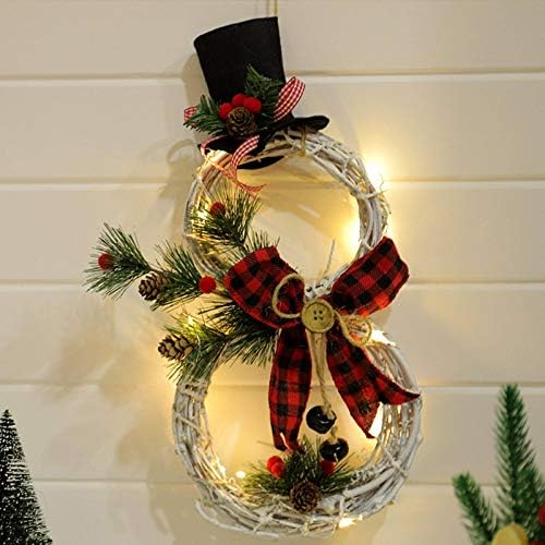 Kbree 圣诞 装饰品, 圣诞 带 灯 装饰 藤圈, 花环 圣诞树, 家庭 装饰 挂件 橱窗 道具