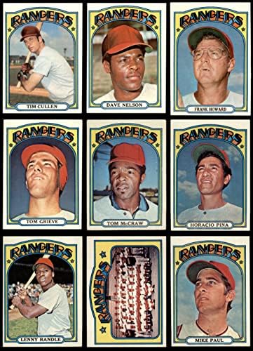 1972. TOPPS Texas Rangers Team Set Texas Rangers Ex + Rangers