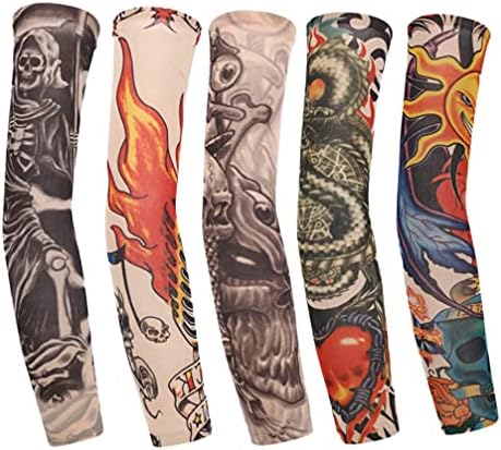 Doitool Sunblock rumke 5pcs Tattoo uzorak rukav privremene čarape rukav rukavi rukavi rukav modni sunce za zaštitu