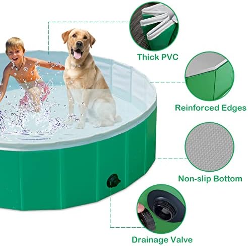 KPUY sklopivi bazen za kupanje kućnih ljubimaca, sklopivi bazen od tvrde plastike za pse, prenosiva