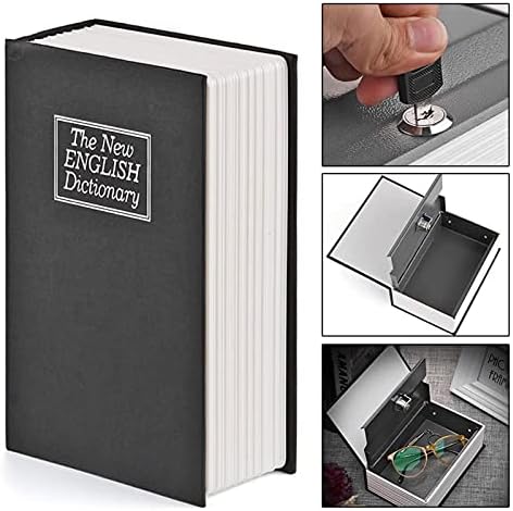 Diversion Book Safe, tajna skrivena knjiga metalna kutija za zaključavanje knjiga sa ključevima Mini Simulacijska