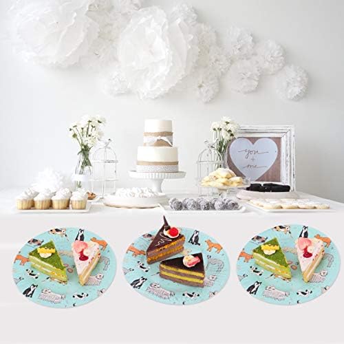 18 kom Jednokratne papirne ploče okrugli rođendan crtani desertni plodovi Dekor za proslavu banketa za vjenčanje