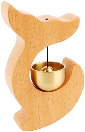 Ikeelo Dekorativni mesingani zvono sa ugrađenim magnetima za frižider i spavaću sobu, bukovo drvo