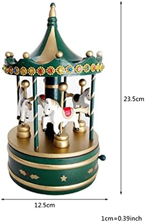 Seasd drveni klasični muzički karusel muzička kutija slatka božićna ukrasi (boja: d, veličina
