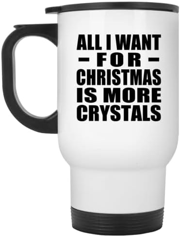 Dizajn Sve što želim za Božić je više kristali, bijela putnička krizma 14oz izolirana od nehrđajućeg čelika,