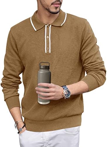 Altairega muns polo košulje čisti pamučni pulover dugih rukava lagani džemper casual golf athletic athitwear