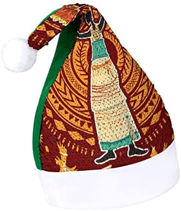 Etno Dress afričke žene Funny Božić šešir Sequin Santa Claus kape za muškarce žene Božić Holiday Party