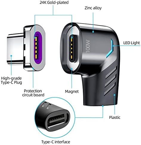 Boxwave adapter kompatibilan sa LG gram 16 - magnetosnap PD kutni adapter, magnetski PD kut punjenje