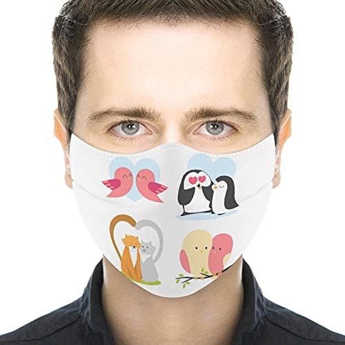 Personalizirana sigurnosna odjeća za višekratnu upotrebu maske od tkanine custommake slatki crtani par slika životinja