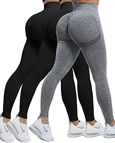 CHRLEISURE 3 komada butt Lifting Gym Workout gamaše za žene, Scrunch Butt bešavne Yoga helanke