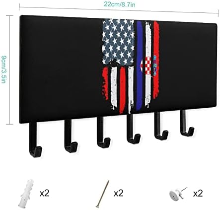 Privezak za ključeve Hrvatske američke zastave za zid personalizirane zidne vješalice za ključeve
