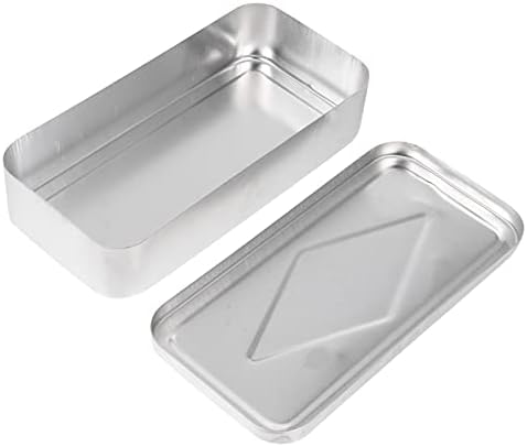 Popetpop prazna kutija sa poklopcem, aluminijumske kutije za igle akupuncture kutija sa limenim kontejnerima sa poklopcima metalne limenke sa poklopcima Praktična iglastičarni okvir Skladištenje CASE Metal Prazan limenki kutije