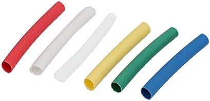 X-dree 4mmx45mm više boja izolirane cijevi za cijev za hlađenje žičane žičane komplete 210pcs (4mmx45mm multi-colores