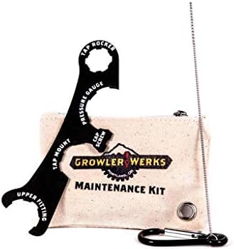GrowlerWerks uKeg gazirana Growler, 64 oz, bakar, komplet za čišćenje održavanja, 8G kutija sa 10 CO2