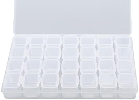 Bitray 3kom Diamond painting Boxes Clear Plastic Organizer Painting Bead Storage Box Gem Organize Case