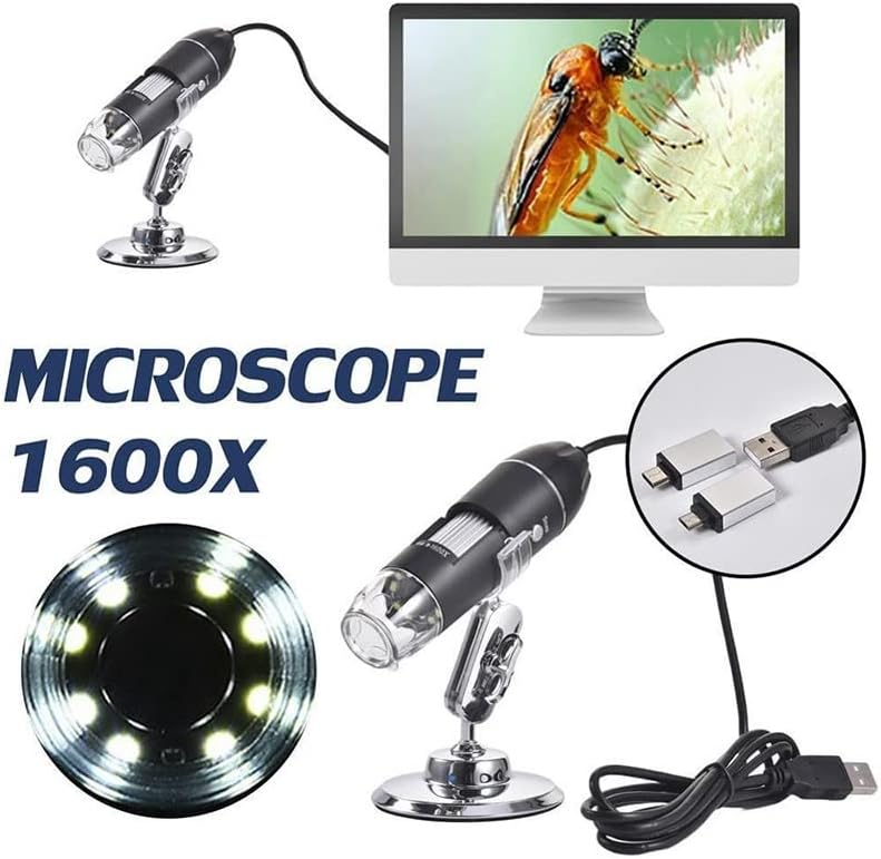 Oprema za mikroskop 1600X 2MP 1080p 8 LED podesivi digitalni elektronski stereo mikroskop laboratorijski potrošni