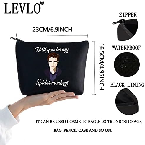 LEVLO Edward Quote kozmetička torba za šminkanje fanovi filma poklon Hoćete li biti moj pauk