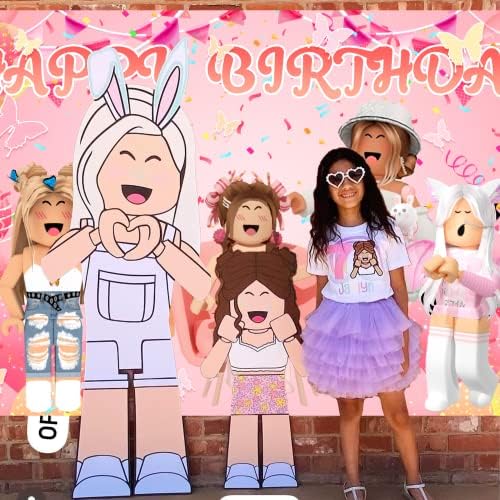 Roo-blox rođendanske potrepštine Party Backdrop dekoracije igra Tema Party pozadina za djecu dječaka i djevojčica game Lover