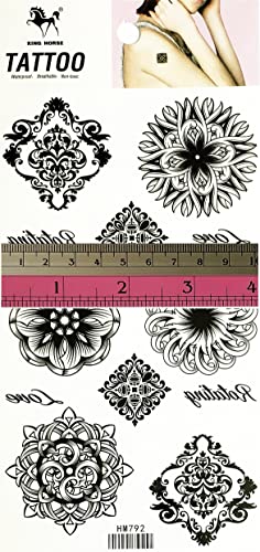 Prekrasno cvijeće Indijske privremene naljepnice za tetovaže u uzorkanim ukrasima dizajna dizajna