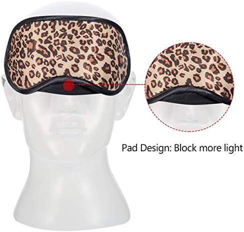 10 pakovanja Leopard maske za zaštitu od maske za spavanje za spavanje, shift radovi, ured za ublažavanje stresa,
