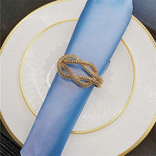 Ganfanren 6pcs Legura prsten od legura, dugme sabrusom, nameštaj, ukras stola, ukras tablice, dekoracija venčanja
