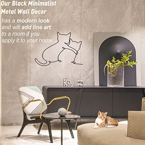 STELLABERRY metalni zidni dekor dnevna soba Moderna ručno rađena umjetnost od željeza za mačke minimalistički