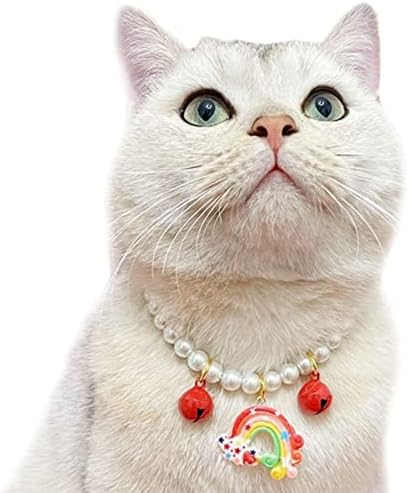 Floralby CAT ogrlica Faux Pearl Design CAT ArtIficial Pearl ogrlica za pse Ogrlica za pse