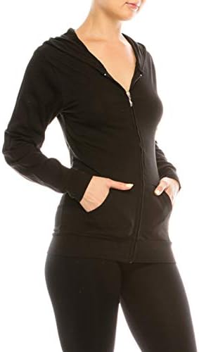 Reneseille ženska dukserica sa hoodie jakna - casual puna zip up dugim rukavima Slim Fit Workout