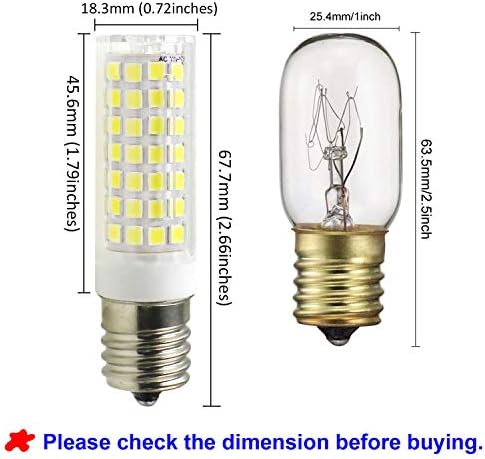 Attaljus E17 LED sijalica E17 sijalice za mikrotalasnu pećnicu, 7W, 580lm Daylight White 6000k, kukuruzne