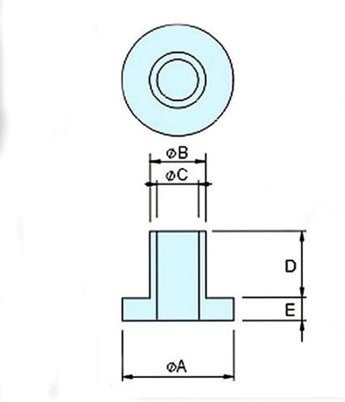 22pcs a = 10 mm b = 7mm c = 5 mm najlonski korak perilica d = 3 mm e = 2,2 mm tranzistor izolacijska brtva plastična flana konveksna t-tipa crna