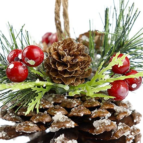 Božićni ukrasi za gmljenice, veliki božićni pineconi, snježni 7-inčni ukras božićnih pinecona, božićni viseći