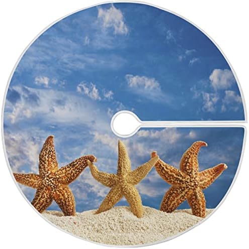 Oarencol ljetna zvijezda plaža plava neba božićna suknja 36 inčni Xmas za odmor ukrasi za zabavu