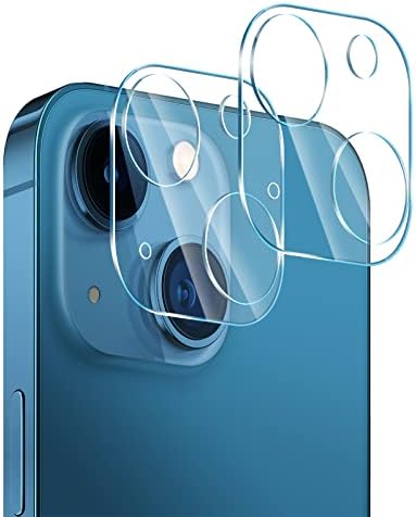 McgojoHi [2 paketa zaštita sočiva kamere za iPhone 14/14 Plus, kaljeno staklo HD Clear kamera objektiv poklopac ekrana, 9h tvrdoća zaštitni Film ekrana kamere protiv ogrebotina
