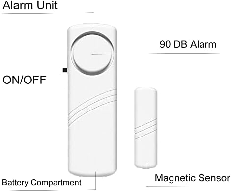 2 paket alarma za vrata Home Security bežični prozor alarmni senzor , bežični Alarm za vrata za kućnu sigurnost,