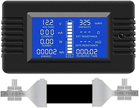 HSLWYJ multifunkcijski metar za monitor baterije, 0-200V, 0-300A LCD displej digitalni strujni i naponski detektor