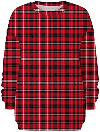 Brkewi ružni božićni džemperi Žene Fall Fashion 2022 ultra prevelizirani bluze s dugim rukavima Crewneck Streetwear