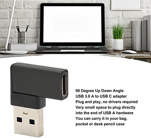 USB do USB C adapter, 90 stupnjeva USB 3.0 muški do USB C ženski pretvarač, mini USB do USB C adapter za