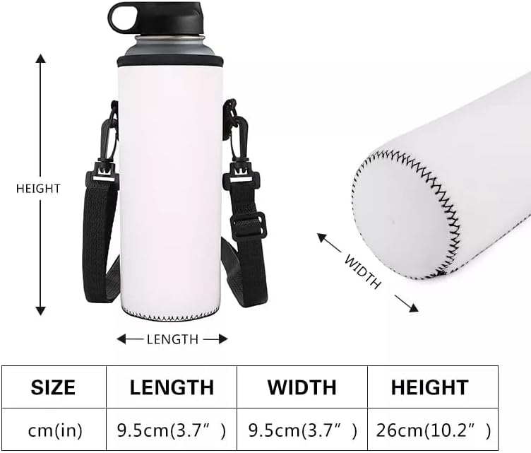 TOADDMOS personalizovani nosač flaše za štampanje, izolovani neoprenski držač za flašu vode, poklopac torbe,