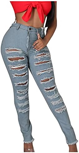 Najbolje ženske traper hlače za bicikle Woke Women Plus veličine traper hlače uznemirene jean hlače odsječene juniore Jean Hlače