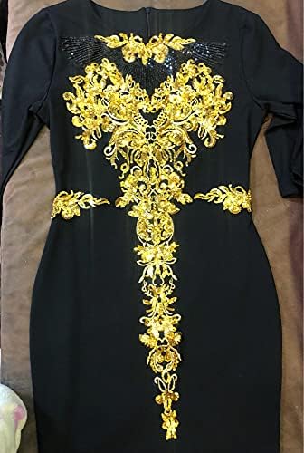 Uxzdx cujux 1 set crni tulle zlato seksualni vez čipke tkanine za čipku Tassel Royal Noble Wedble haljina