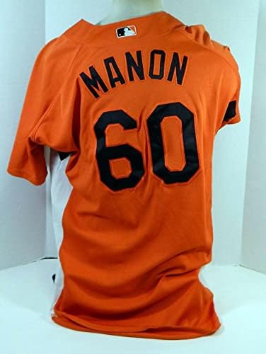 2007-08 Baltimore Oriole Julio Manon 60 Igra Polovni narančasni dres BP Ext St 48 8 - Igra Polovni MLB dresovi