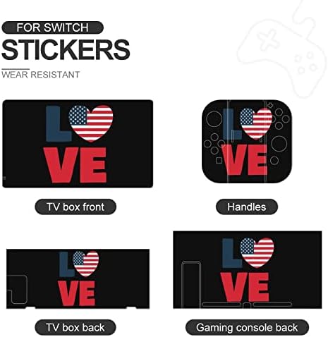 L Love America američka zastava Switch skin Sticker Pretty Pattern Full Wrap skin Protector Slim Cover Sticker