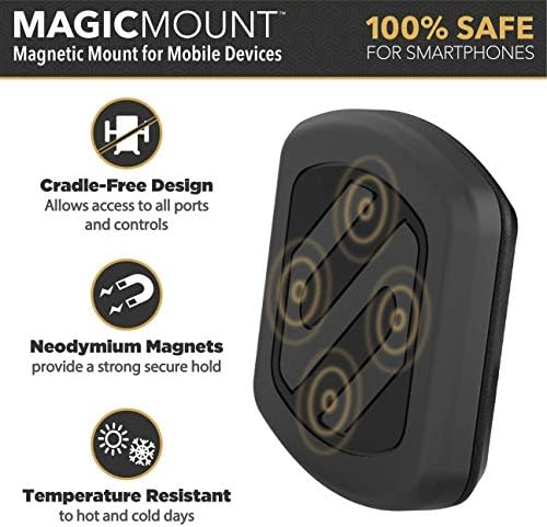 Scosche Magdm-10KFLT Magicmount Magnetni nosač telefona nosač automobila - 360 stepeni podesiva glava, univerzalna