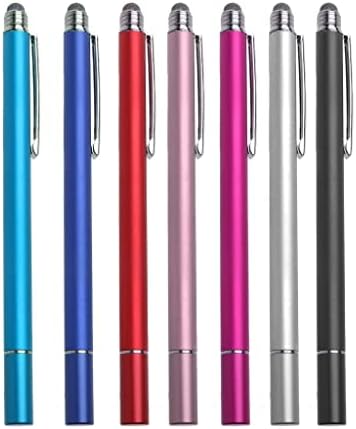 Boxwave Stylus olovkom Kompatibilan je s LG W41 - Dualtip Capacitiv Stylus, Fiber TIP disk Tip kapacitivne olovke za LG W41 - Metalno srebro