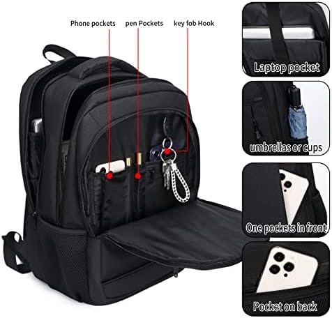 QINOL izuzetno veliki putni ruksak za Laptop, poslovni ruksak za laptop protiv krađe izdržljiv laptop sa USB