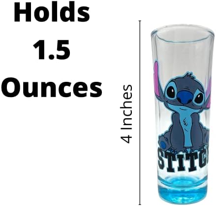 Jerry Leigh Sitting Stitch Alien Shot Glass, Disney tematske naočare za piće za odrasle, Disney